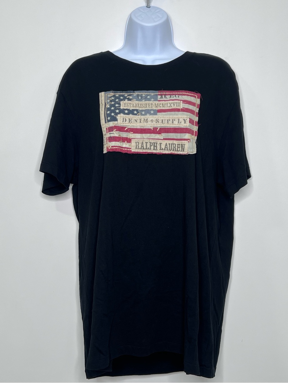Ralph Lauren Distressed American Flag Tee